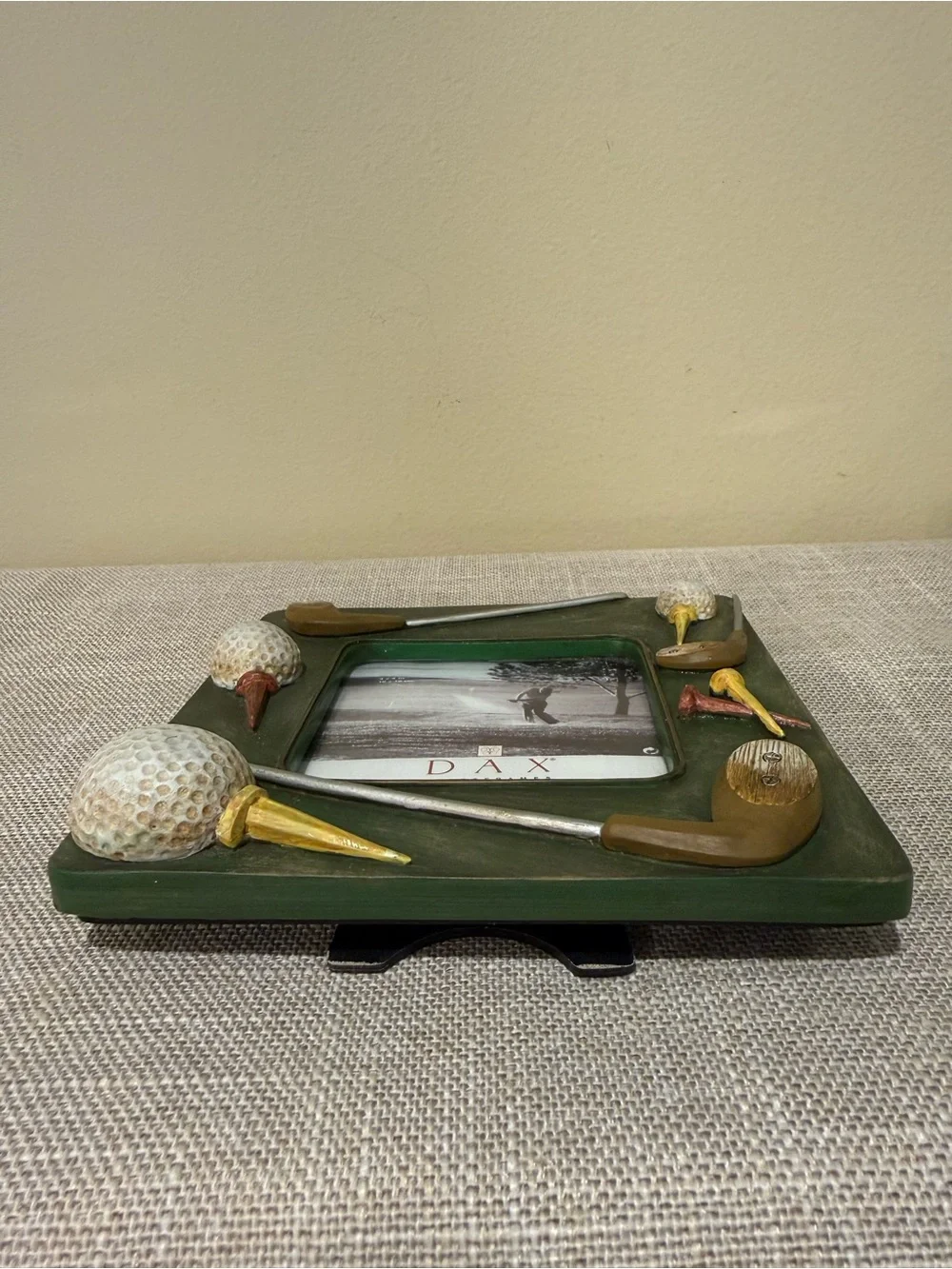 Dax / Connoisseur Frames Golf Photo Frame 4x4 Green Resin Clubs Balls⁠